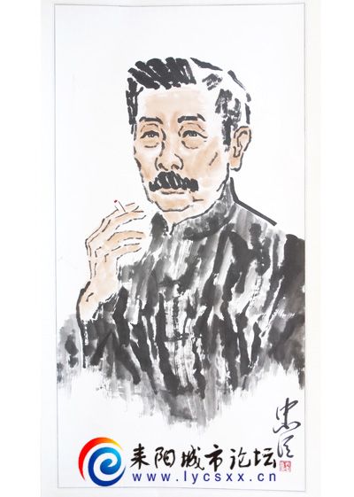 4成忠臣国画《鲁迅》.jpg